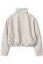 Women's Checkered Stand Collar Pocket Zipper Short Jacket Beige - 2
