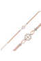 Silver Rose Heart Clover Bracelet - 4