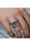 Silver Kadem-I Şerif Detailed Ottoman Coat of Arms Men's Ring - 5