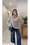 Midra Pink Striped Zipper Detailed Polo Collar Knitwear - 4
