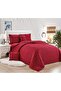 King Size, Microfiber,Solid Pattern, Red - Bedding Sets