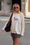 Embroidery Detailed Casual Knitwear Women's Sweater - 4