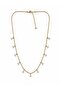 Damla Stone Rowed Chain Gold Necklace