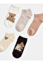 Esvab • Modern & Distinctive Cute Teddy Bear Printed Women's Booties Socks, Pack of 5 - 2