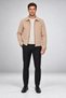 Men's Beige Lined Cashmere Jacket - 2