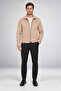 Men's Beige Lined Cashmere Jacket - 3