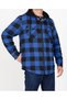 ZENTHACE Mens Sherpa Lined Full Zip Check Jacket - 5