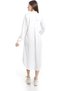 Womens Turned Down Neck Buttons Closure Plain Modern - 4
