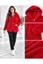 Hooded Zippered Plush Fleece Jacket - 3