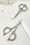 Silver Promise Engagement Scissors, Decorative Ribbon Opening Special Occasion Ceremony Sewing Embroidery Scissors Silver - 2