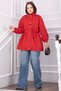 Zippered Adjustable Waist Short Trench Coat Red - 4