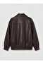 Esvab • Modern & Distinctive Loose-Fit Women's Leather-Look Jacket - 5