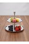 Premium Stainless Steel 5-Piece Presentation Set - Double Tiered Stand, Ice Cream Bowl, Fruit Bowl, Cake Plate, Jam Bowl, Snack Bowl Multi-Purpose Presentation Set - 3