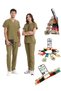 Luxury Lycra Gray Top and Bottom Set Doctor Nurse Uniform Colorful Phone Holder with Gift