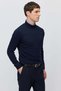 Men's Ribbed Half Turtleneck Knitwear Sweater - 4