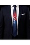 Ataturk Themed Special Design Navy Blue Color Men's Tie 7cm - with Special Box - 2