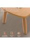 طاولة قهوة صفراء قابلة للطي مقاس 31.5 × 19.6 بوصة، طاولة قهوة قابلة للطي بتصميم خشبي ريفي، بسيطة - 6