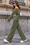 Women's Off-Shoulder Bustier Crop Blouse – Long Sleeve Ruched Detail Stretchy Stylish Casual Top - 3