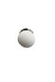 F-398 Sude Polymer White Button Handle Chrome Base (F-398-D-18) - 2