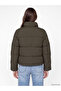 Two Mt Shop Quality Lcw Modest Brown Stand Collar Women's Puffer Coat - 5