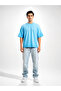 THE PALETTE - Metallic Cyan | Boxy Fit Oversized Tee