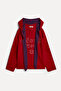 Women's Red Embroidered Crew Neck Sweatshirt - 3