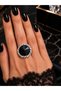 Night Weave Black Stone Ring