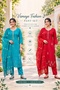 Women's Roman Fabric Embroidered Kurta with Pant and Jacquard Dupatta Set - 3