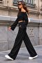Women's Off-Shoulder Bustier Crop Blouse – Long Sleeve Ruched Detail Stretchy Stylish Casual Top - 3