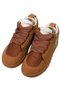 Women's Vegan Leather Tan Sneakers - Look Who's Here Design - 2