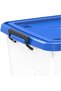 132L Clear Plastic Storage Box With Wheels & Lockable Lid - 6