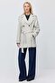 Women's Double-Breasted Short Trench Coat - 4
