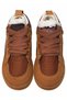 Women's Vegan Leather Tan Sneakers - Nocturnal Glow Design - 3