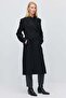 Women's Belted Double-Breasted Coat - 3