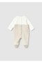 Baby Boy Rabbit Cream Jumpsuit - 2
