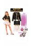 Kpop Huntrix Costume Rumi Mira Zoey Costume - Mira Pink Light Hair - Pink Hair Powder - Face Stone - Kpop Heels Birthday Party Concert Set - 3