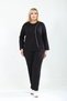 Plus Size Pocketed Crew Neck High Waist Ribbed Long Sleeve Set