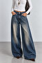 Washable Wide Leg Women's Jean Pants |   Mkw4611634-1 - 2