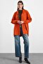 Salaş Soft Fabric Knitwear Cardigan Oranj 8299 - 2