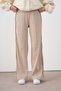 Women's Side Stripe Detail, Elastic Waist and Waistband, Camisole Pants, Cream - 2