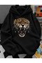 Women'S/Men's Unisex Leopard, Horse Printed Gray Hooded Sweatshirt & Hoodie - 2