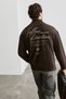 Toren Men's Zippered Printed Brown Sweatshirt - 6