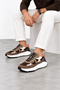 Glyph Men's Genuine Leather Sports Shoes - Brown - 3