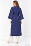 Sea Shell Detailed Long Denim Kimono 3530 Dark Blue - 4