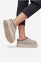 Trendy Women's Home and Outdoor Daily Use Closed-Front Boston Sabo Warm Lining Slippers Beige - 4