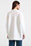 Salaş Soft Fabric Knitwear Cardigan White 8299 - 5