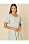 Women Green Allover Printed Nightgown - 2