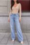 Blue Effect High Waist Stretchy Wide Leg Jeans - 4