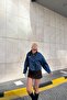 Velvet Collar Pocket Denim Jacket - 2