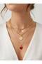 Women's Multi-Layered Necklace Combination – Stylish Necklace Set with Star Heart Locket and Starfish Charm Detail Km057 - 2